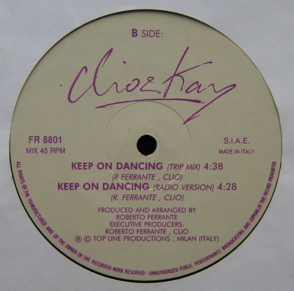 Clio & Kay - Keep On Dancing | Top Line Productions (FR 8801) - 4