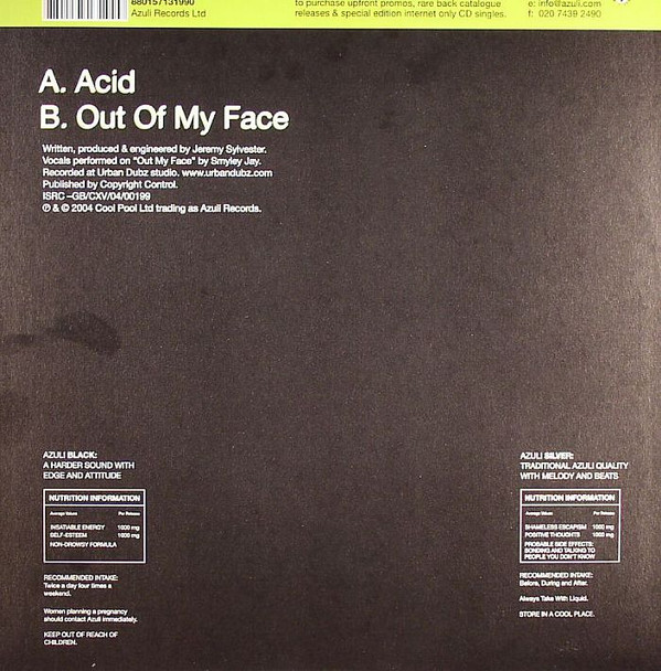 Electronica - Acid / Out Of My Face | Azuli Records (AZNY199) - 5 Electronica - Acid / Out Of My Face | Azuli Records (AZNY199) - 5