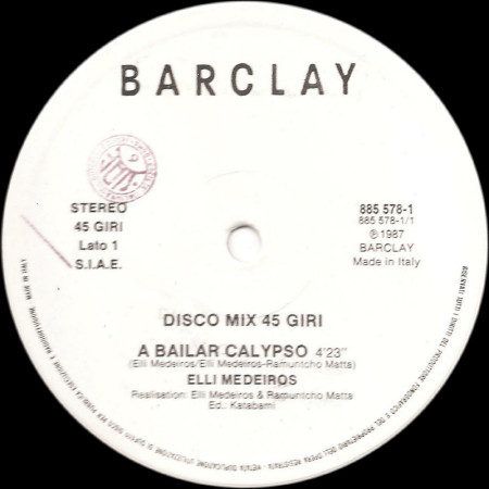Elli Medeiros - A Bailar Calypso | Barclay (885 578-1) - 3 Elli Medeiros - A Bailar Calypso | Barclay (885 578-1) - 3