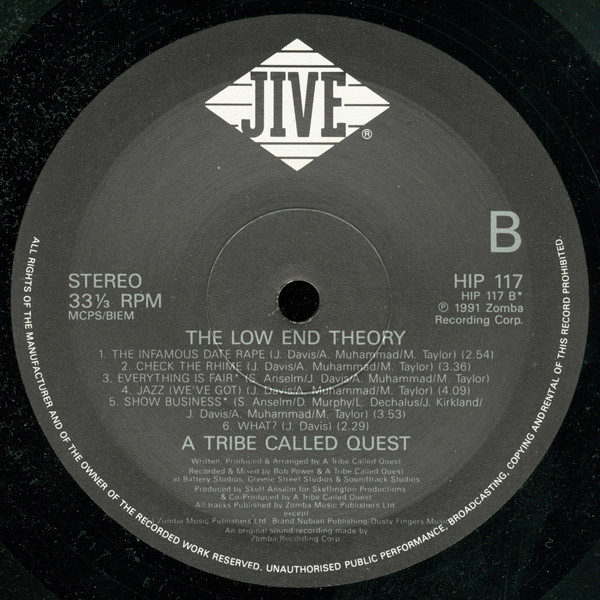 A Tribe Called Quest - The Low End Theory | Jive (HIP 117) - 4 A Tribe Called Quest - The Low End Theory | Jive (HIP 117) - 4