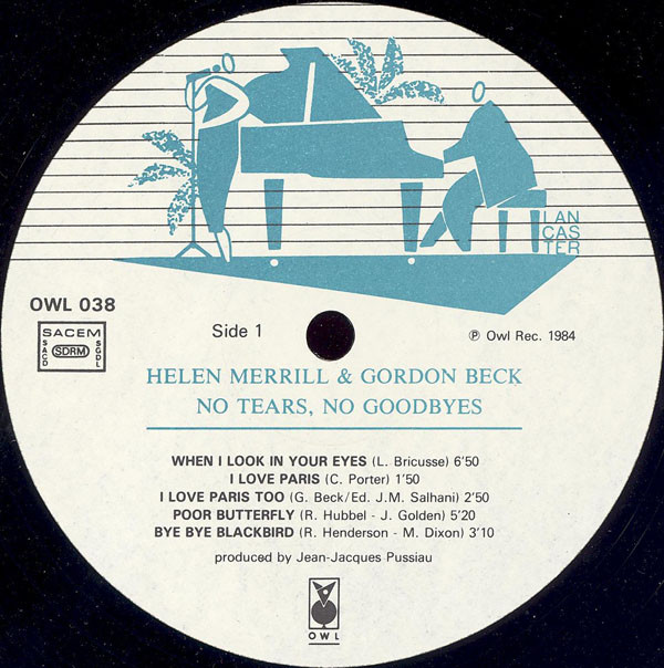 Helen Merrill & Gordon Beck - No Tears, No Goodbyes | Owl Records (OWL 038) - 3