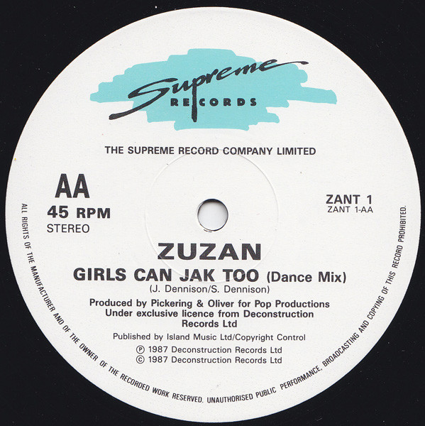 Zuzan - Girls Can Jak Too | Supreme Records (ZANT 1) - 4 Zuzan - Girls Can Jak Too | Supreme Records (ZANT 1) - 4