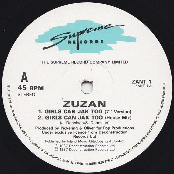 Zuzan - Girls Can Jak Too | Supreme Records (ZANT 1) - 3 Zuzan - Girls Can Jak Too | Supreme Records (ZANT 1) - 3