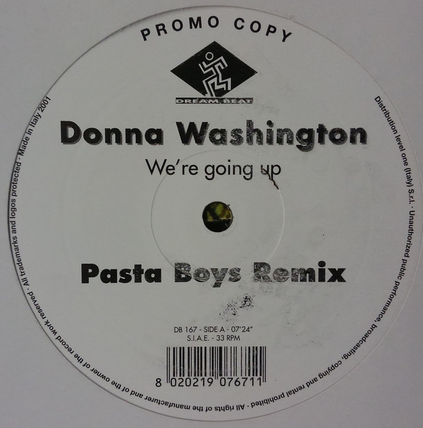 Donna Washington - We're Going Up | Dream Beat (DB 167) - main