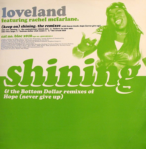 Loveland  &  Rachel McFarlane - (Keep On) Shining / Hope (Never Give Up) (Remixes) | Eastern Bloc Records (BLOC X016)