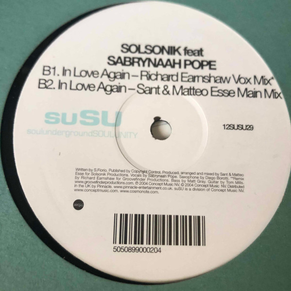Solsonik feat Sabrynaah Pope - In Love Again | suSU (12SUSU29) - 2