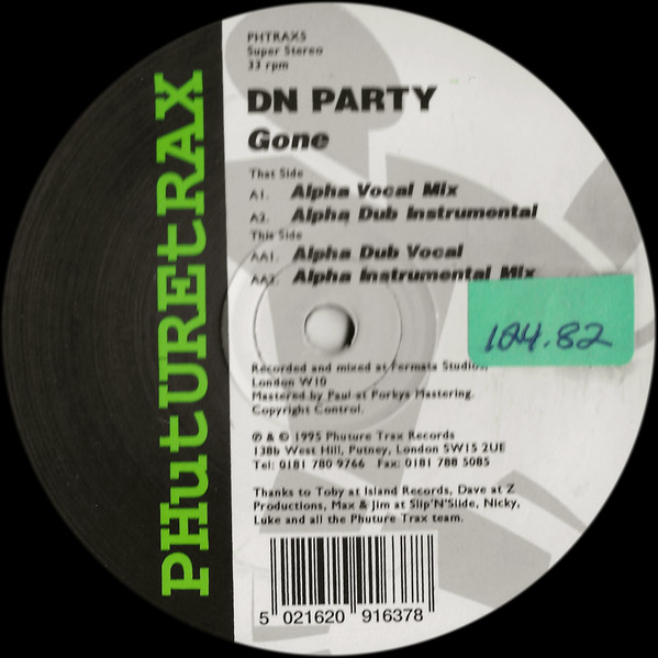 D.N. Party - Gone | Phuture Trax (PHTRAX5) - main D.N. Party - Gone | Phuture Trax (PHTRAX5) - main