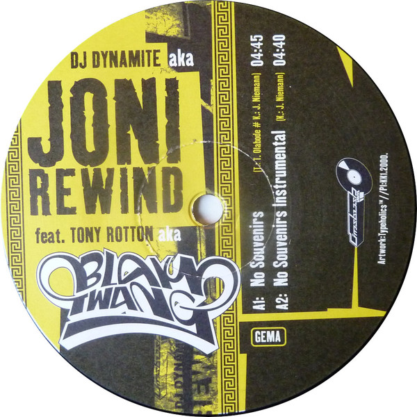 DJ Dynamite AKA Joni Rewind Feat. Tony Rotton AKA Blak Twang - No Souvenirs / Bonafied Flava | Eimsbush (EBV 0010) - 2 DJ Dynamite AKA Joni Rewind Feat. Tony Rotton AKA Blak Twang - No Souvenirs / Bonafied Flava | Eimsbush (EBV 0010) - 2