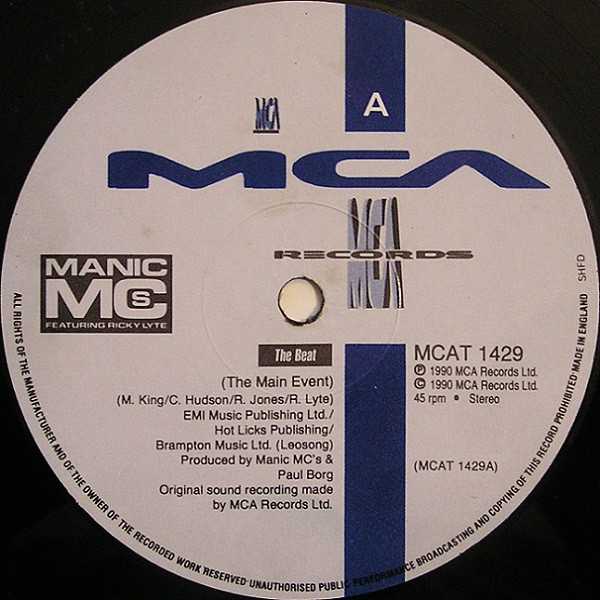 Manic MC's - The Beat | MCA Records (MCAT 1429) - 2