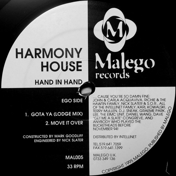 Harmony House - Hand In Hand | Malego Records (MAL005) - 2