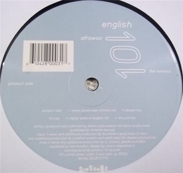 Afrowax - English 101 | Product 19 Records (P19-03)