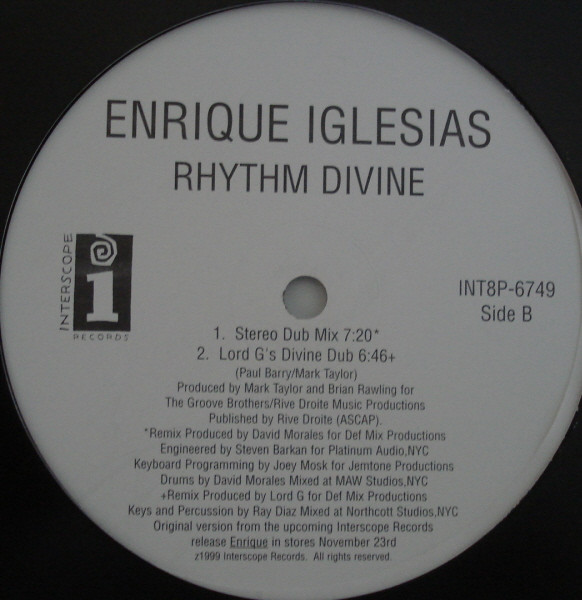 Enrique Iglesias - Rhythm Divine | Interscope Records (INT8P-6749) - 2