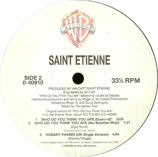 Saint Etienne - Who Do You Think You Are | Warner Bros. Records (0-40910) - 4