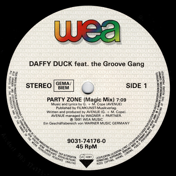 Daffy Duck Feat. The Groove Gang - Party Zone | WEA (9031-74176-0) - 3 Daffy Duck Feat. The Groove Gang - Party Zone | WEA (9031-74176-0) - 3