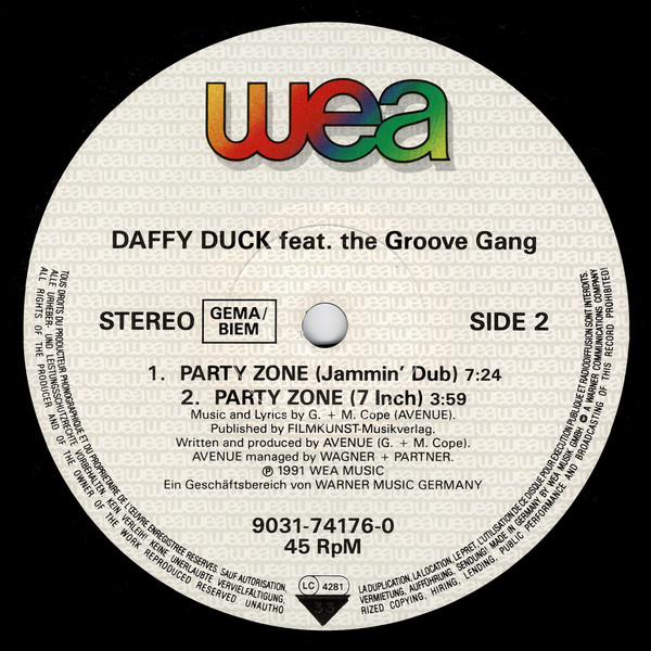 Daffy Duck Feat. The Groove Gang - Party Zone | WEA (9031-74176-0) - 4 Daffy Duck Feat. The Groove Gang - Party Zone | WEA (9031-74176-0) - 4