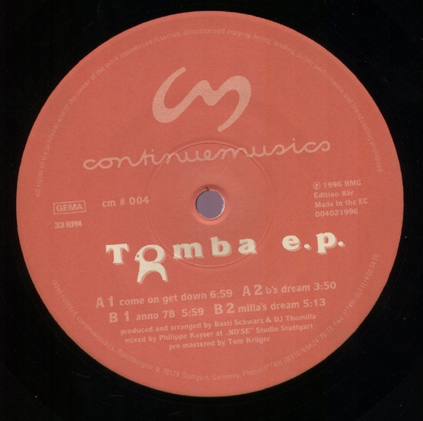 Tomba - Tomba E.P. | Continuemusics (cm # 004) - main Tomba - Tomba E.P. | Continuemusics (cm # 004) - main