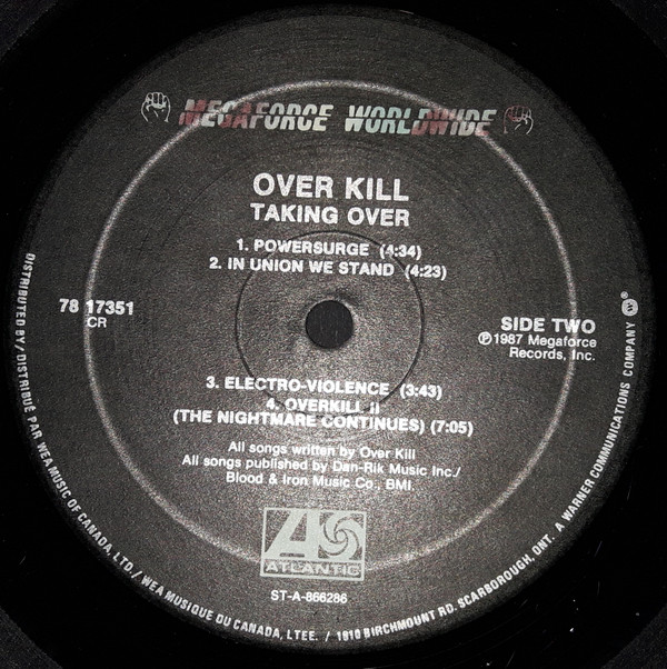 Overkill - Taking Over | Atlantic (78 17351) - 4 Overkill - Taking Over | Atlantic (78 17351) - 4