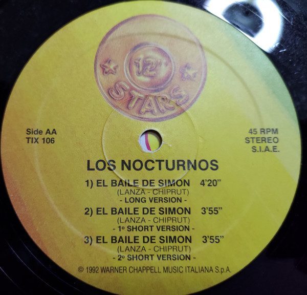 Giuliano E I Notturni - IL Ballo Di Simone / El Baile De Simon | 12 Inch Stars (TIX 106) - 4 Giuliano E I Notturni - IL Ballo Di Simone / El Baile De Simon | 12 Inch Stars (TIX 106) - 4