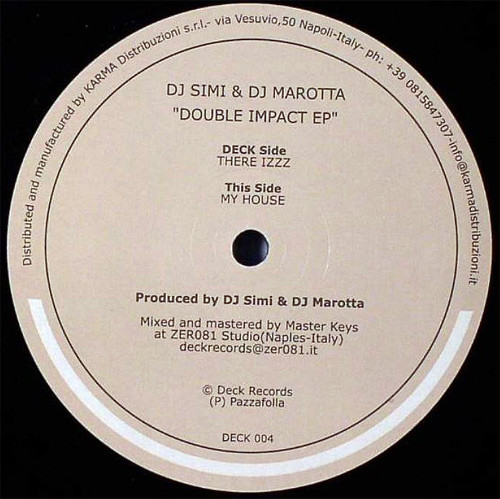 DJ Simi & DJ Marotta - Double Impact EP | Deck Records (DECK 004) - main