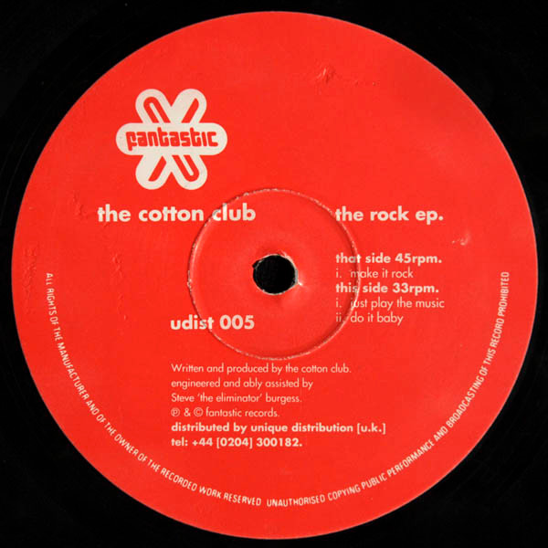 Cotton Club - The Rock EP | Fantastic Records (udist 005) - main