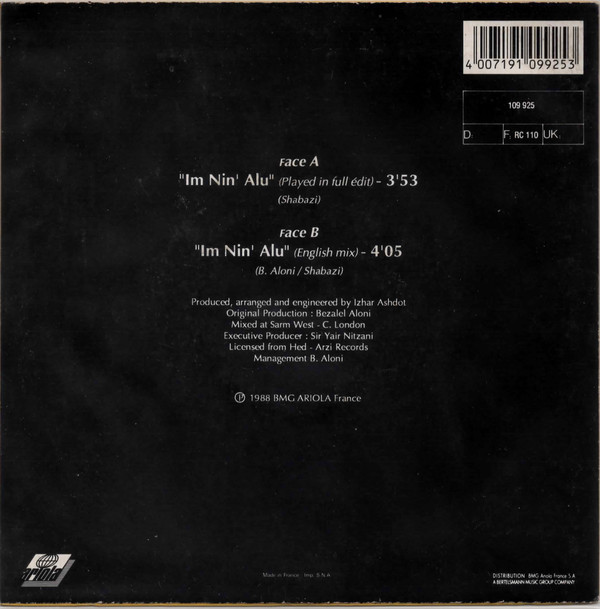 Ofra Haza - Im Nin' Alu (Played In Full Edit) | Ariola (109 925) - 2