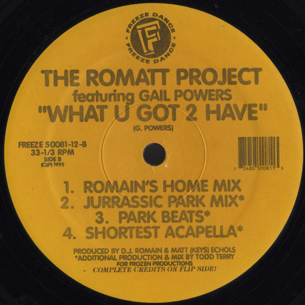 The Romatt Project Featuring Gail Powers - What U Got 2 Have | Freeze Dance (50081-12) - 3