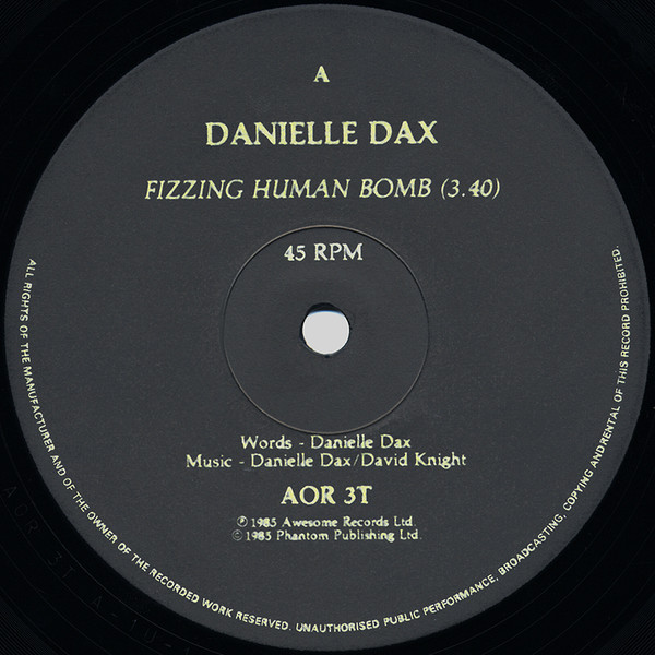 Danielle Dax - Yummer Yummer Man | Awesome Records (AOR 3T) - 3 Danielle Dax - Yummer Yummer Man | Awesome Records (AOR 3T) - 3