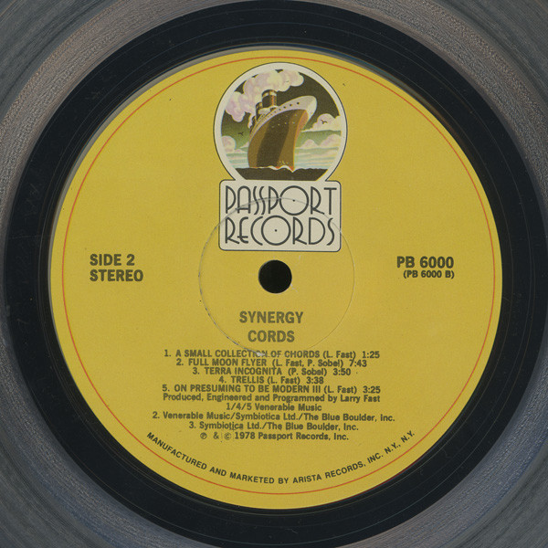 Synergy - Cords | Passport Records (PB 6000) - 5