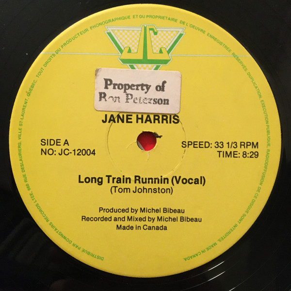 Jane Harris - Long Train Runnin | J.C. Records (JC-12004) - main