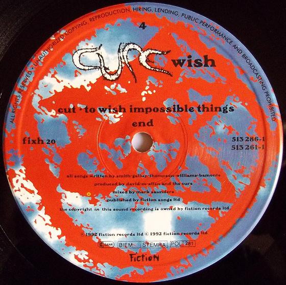 Cure - Wish | Fiction Records (513 261-1) - 6 Cure - Wish | Fiction Records (513 261-1) - 6