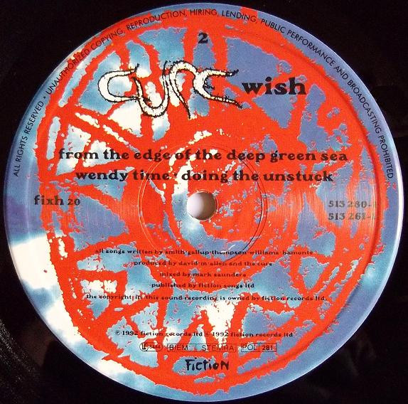 Cure - Wish | Fiction Records (513 261-1) - 4 Cure - Wish | Fiction Records (513 261-1) - 4