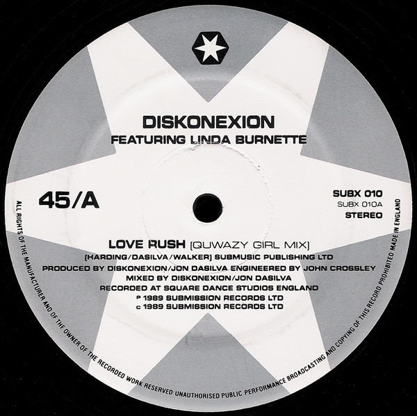 Diskonexion Featuring Linda Burnette - Love Rush | Submission (SUBX 010) - main