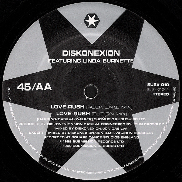 Diskonexion Featuring Linda Burnette - Love Rush | Submission (SUBX 010) - 2