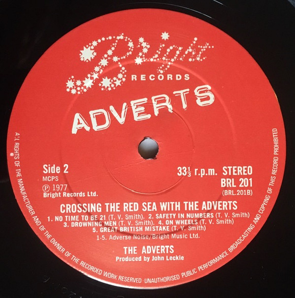 The Adverts - Crossing The Red Sea With The Adverts | Bright Records (BRL 201) - 4 The Adverts - Crossing The Red Sea With The Adverts | Bright Records (BRL 201) - 4