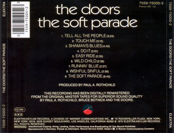 The Doors - The Soft Parade | Elektra (7559-75005-2) - 2