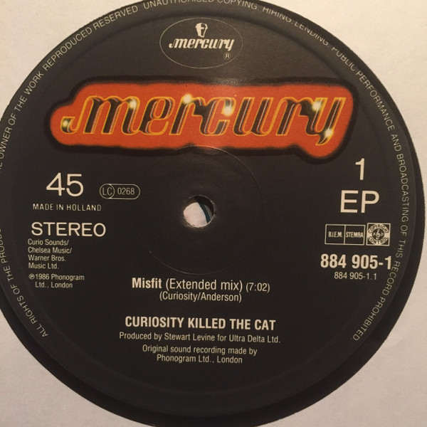 Curiosity Killed The Cat - Misfit | Mercury (884 905-1) - 3 Curiosity Killed The Cat - Misfit | Mercury (884 905-1) - 3