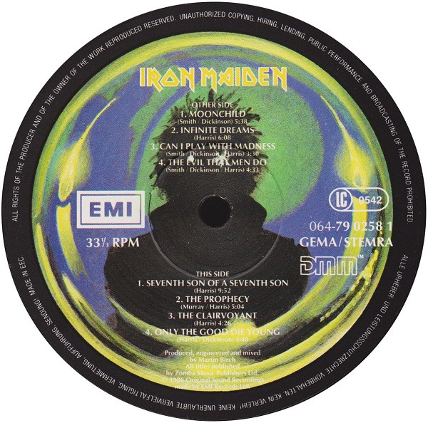 Iron Maiden - Seventh Son Of A Seventh Son | EMI (064 7 90258 1) - 4