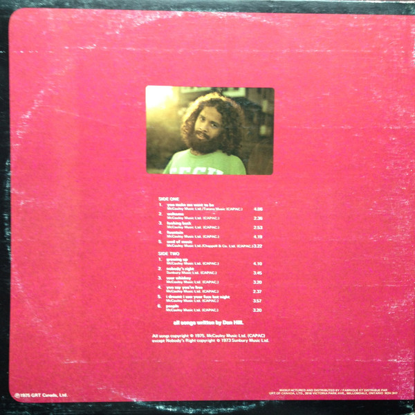 Dan Hill - Dan Hill | GRT (9230-1061) - 4 Dan Hill - Dan Hill | GRT (9230-1061) - 4
