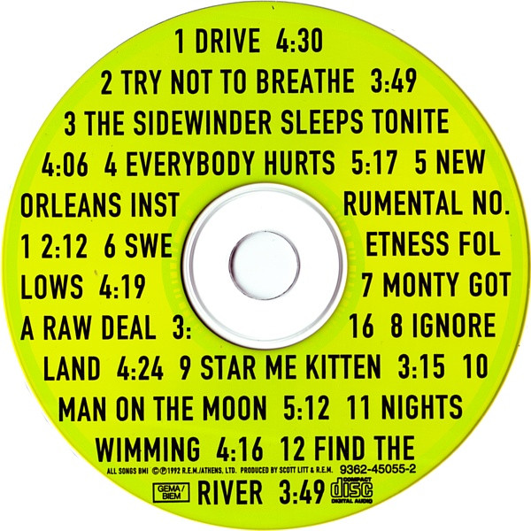 R.E.M. - Automatic For The People | Warner Bros. Records (9362-45055-2) - 3