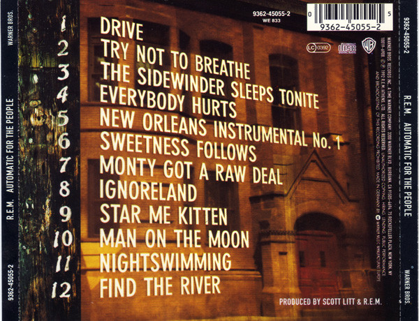R.E.M. - Automatic For The People | Warner Bros. Records (9362-45055-2) - 2