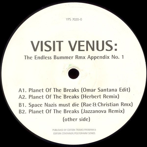 Visit Venus - The Endless Bummer Rmx Appendix No. 1 | Yo Mama's Recording (YPS 7020-0) - 2