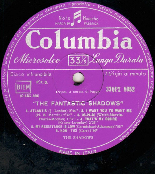 The Shadows - The Fantastic Shadows | Columbia (33QPX 8052) - 4 The Shadows - The Fantastic Shadows | Columbia (33QPX 8052) - 4