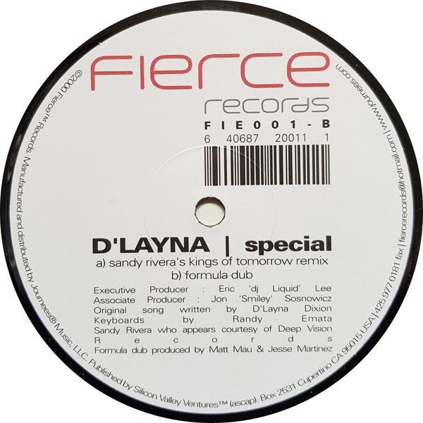 D'Layna - Special | Fierce(tm) Records (FIE001) - 3