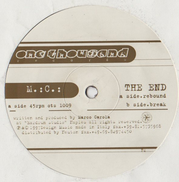 Marco Carola - The End | One Thousand Records (ots 1009)