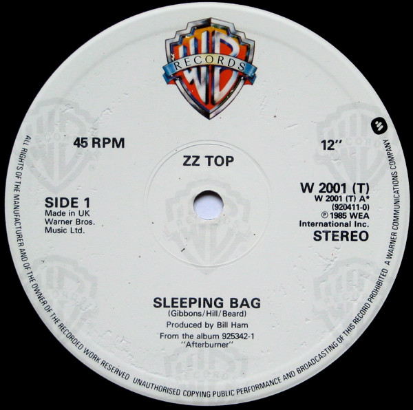 ZZ Top - Sleeping Bag | Warner Bros. Records (W2001T) - 3 ZZ Top - Sleeping Bag | Warner Bros. Records (W2001T) - 3