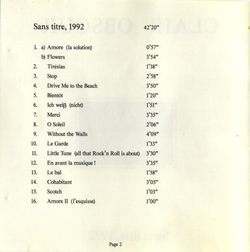 Clair Obscur - Sans Titre, 1992 | V.I.S.A. (UF 013) - 2 Clair Obscur - Sans Titre, 1992 | V.I.S.A. (UF 013) - 2