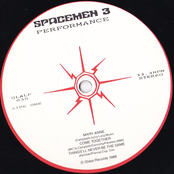 Spacemen 3 - Performance | Glass Records (GLALP 030) - 3