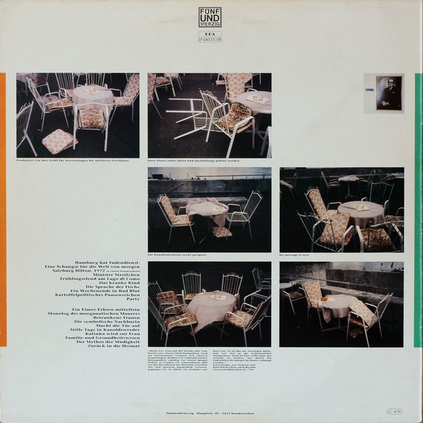 Max Goldt - Die Majestätische Ruhe Des Anorganischen | FünfUndVierzig (Fünfundvierzig 35) - 2