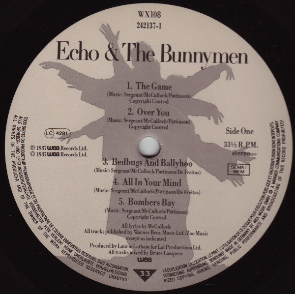 Echo & The Bunnymen - Echo & The Bunnymen | WEA (WX 108) - 3