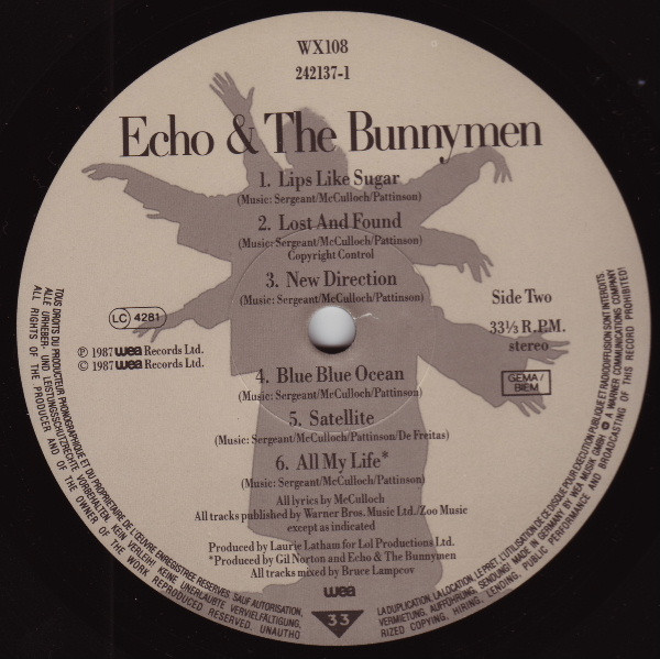 Echo & The Bunnymen - Echo & The Bunnymen | WEA (WX 108) - 4